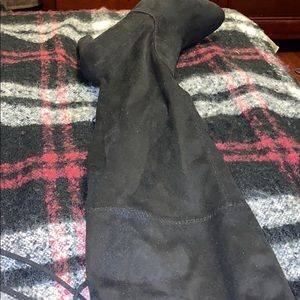 Black thigh high boots